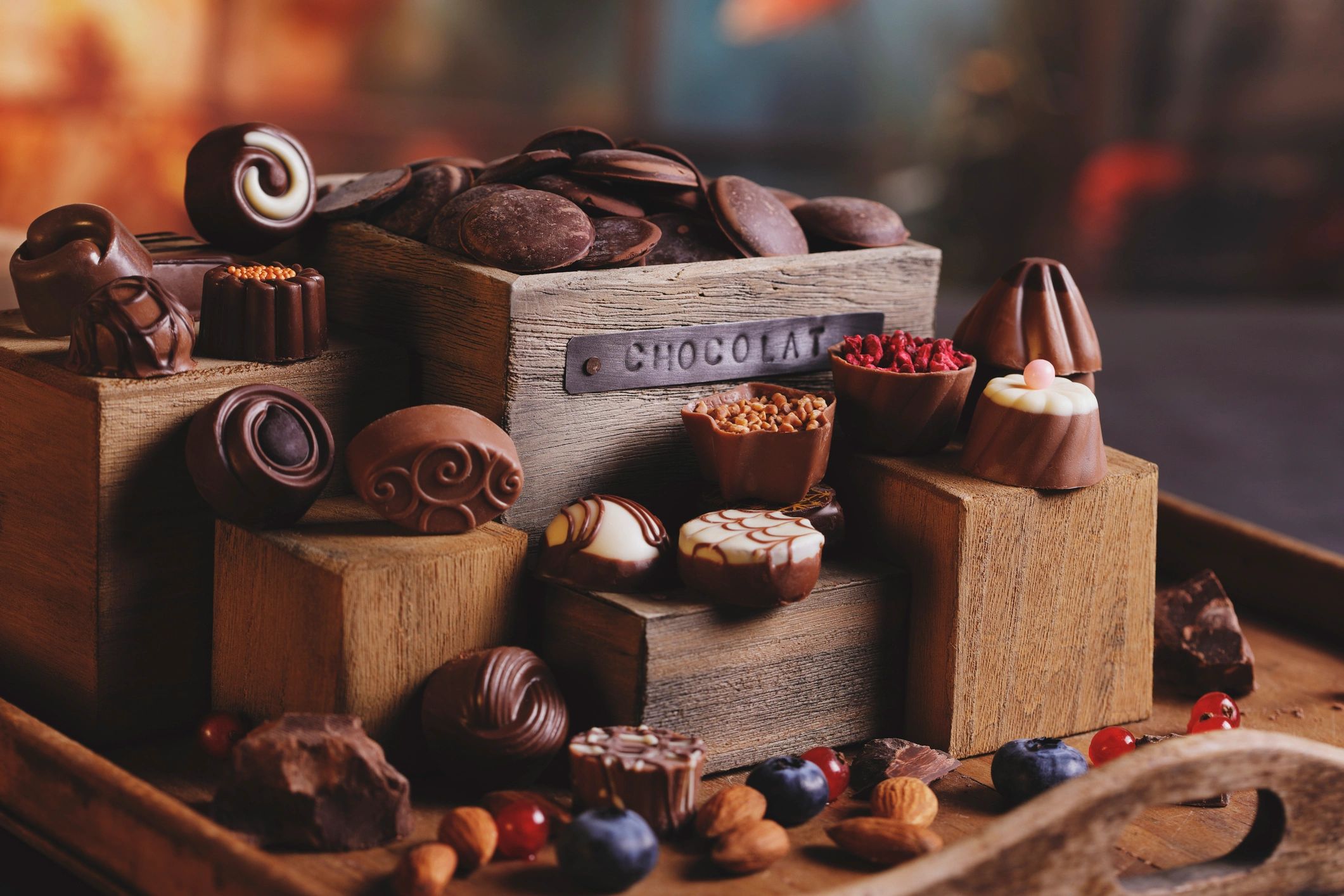 Assorted luxury chocolates