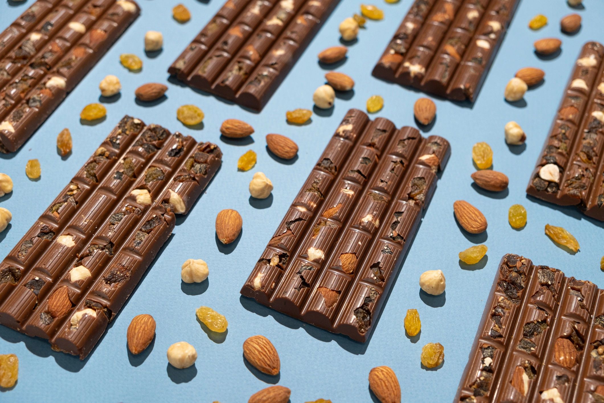 Selection of dark and milk chocolates